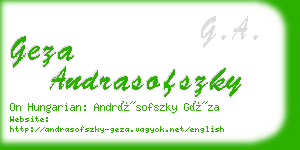 geza andrasofszky business card